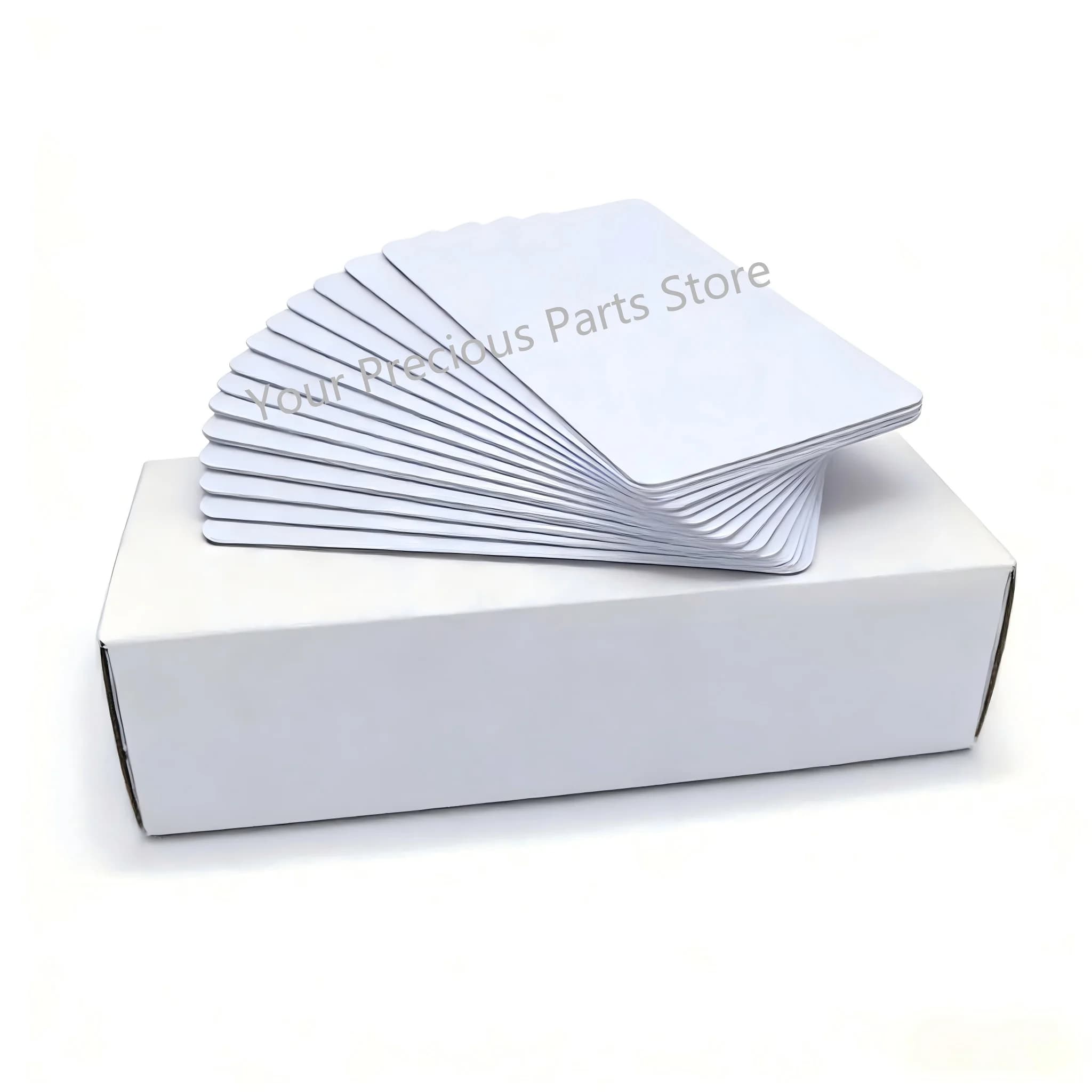 250pcs High Glossy Blank PVC Business Card Waterproof Double Sided Printing ThankYou ID Card Durable Smooth Surface Not NFC Card
