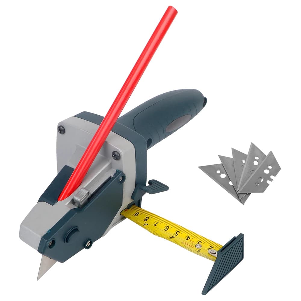 Manual tools Cardboard cutter Carpentry tool Carpentry board with tape meter 5 m Cutting for cartonboard Scriber for carton