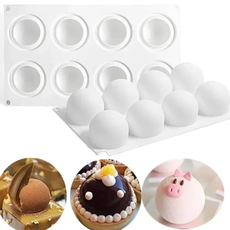 Stampo in silicone con sfera 3D per mousse, torta, cottura a forma di palla, dessert francese, cioccolato, tartufo, strumenti per pasticceria, accessori da cucina