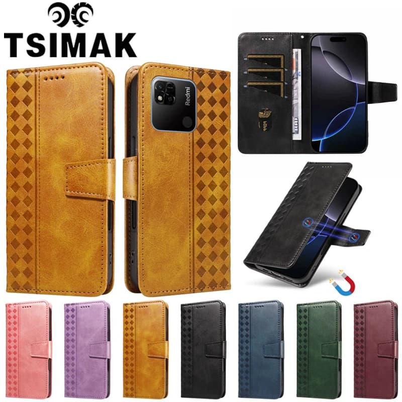 Leather Phone Case For Xiaomi Redmi Note 8 8T 9 9S 10 10S 11S 11 Pro A1 Plus A2+ 9A 9C 9T 10A 10C 4G Magnetic Flip Wallet Cover