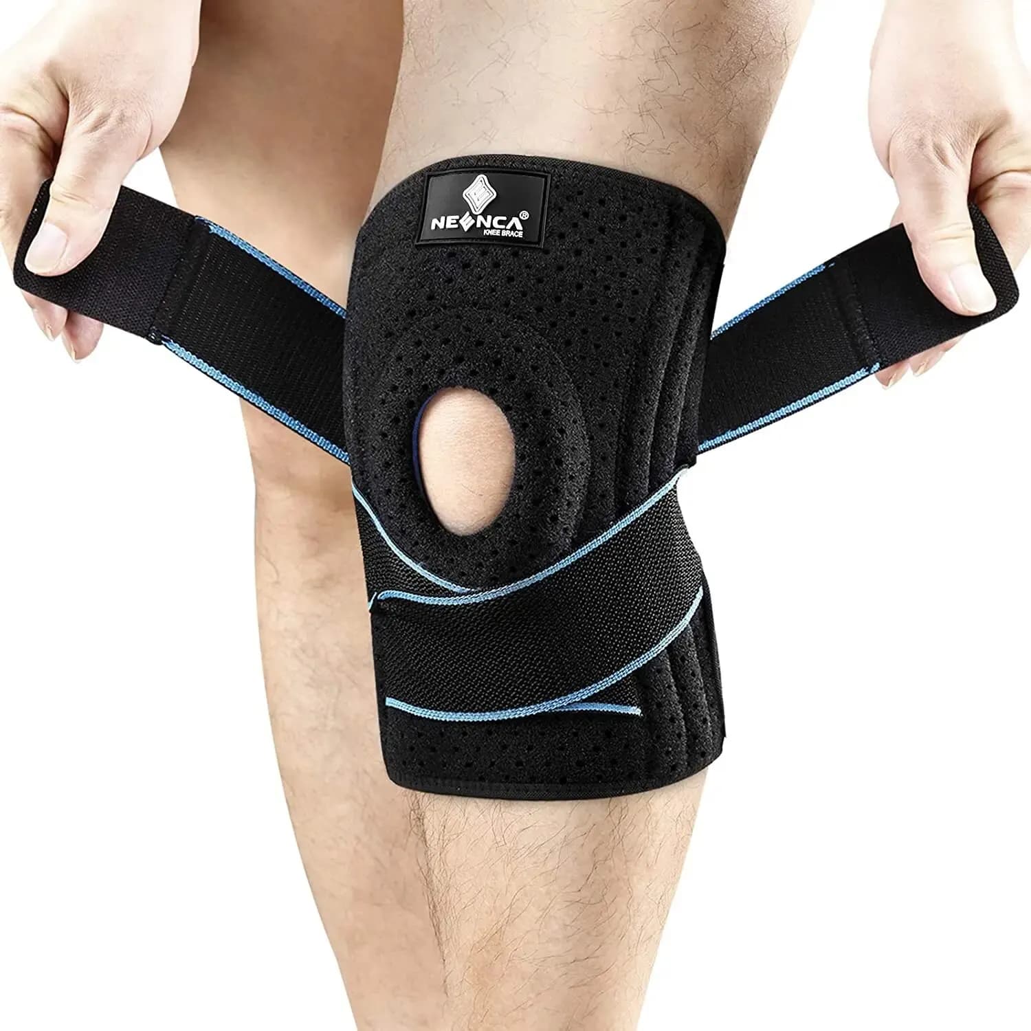 NEENCA Ginocchiere per dolore da uomo e da donna con stabilizzatori laterali in gel rotuleo, artrite, strappo di menisco, ACL, sollievo, corsa