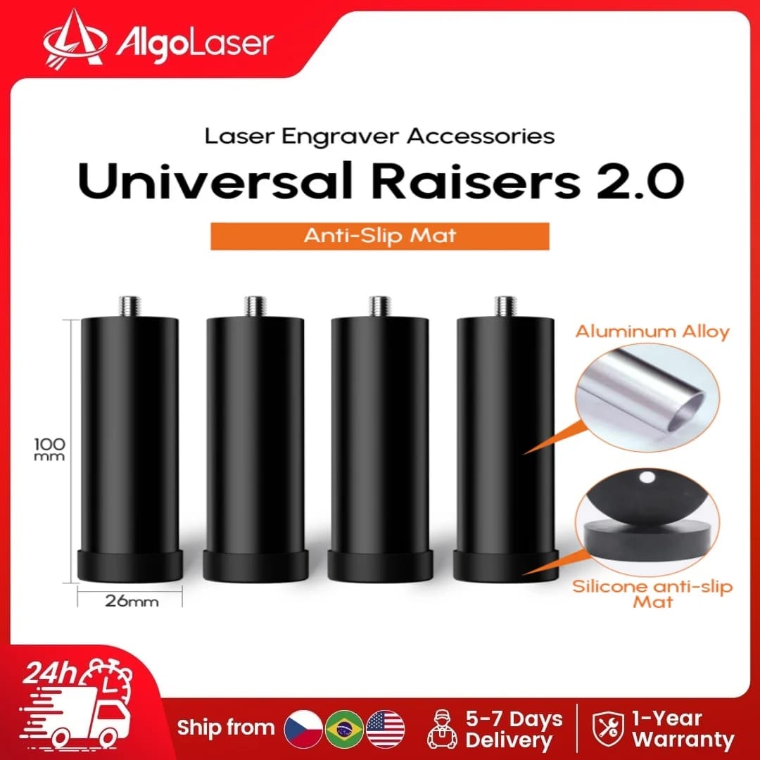 Algolaser 4PCS Non-Slip Elevation Riser Legs Stable Support Stand Heat Dissipation Feet Fit PIXI Alpha Delta DIY Laser Engraving