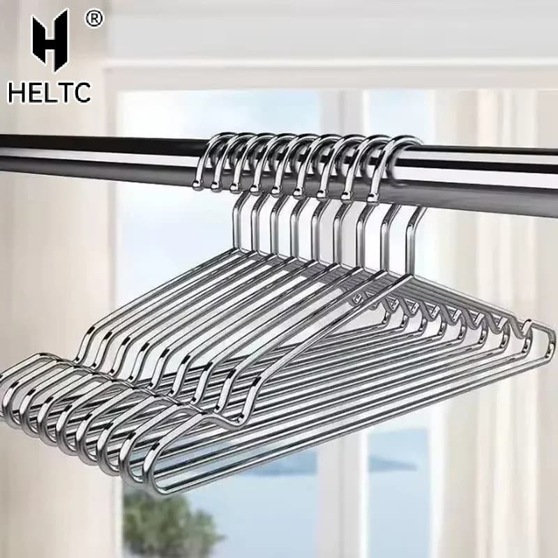 10 pcs/set Stainless Steel Clothes Hanger For Dresses T-Shirt Coat Sweater Wardrobe Organizer of Hanger