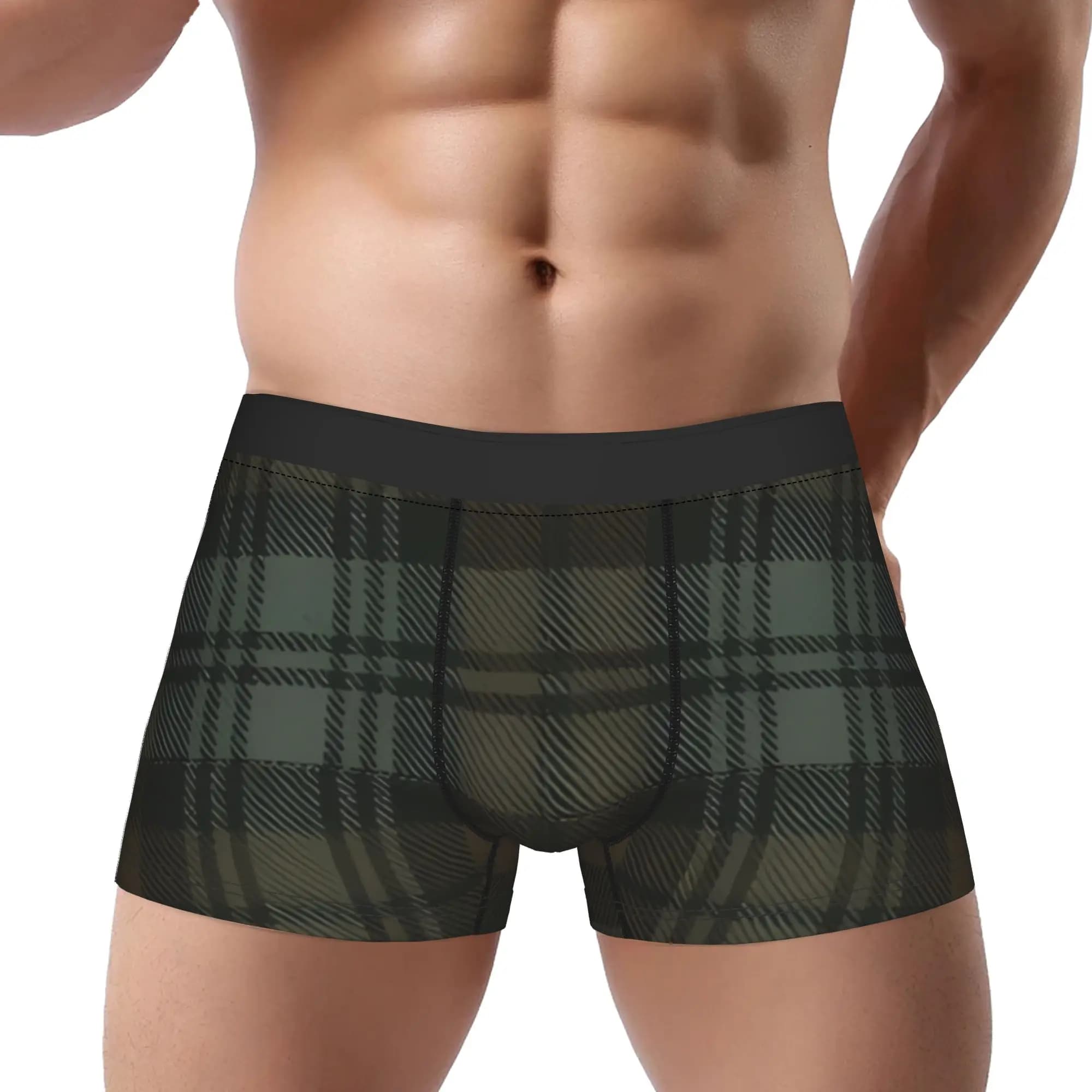 Black Watch Weathered Original Scottish Tartan Underpants Homme Panties Men's Underwear Fan Shorts Boxer Briefs