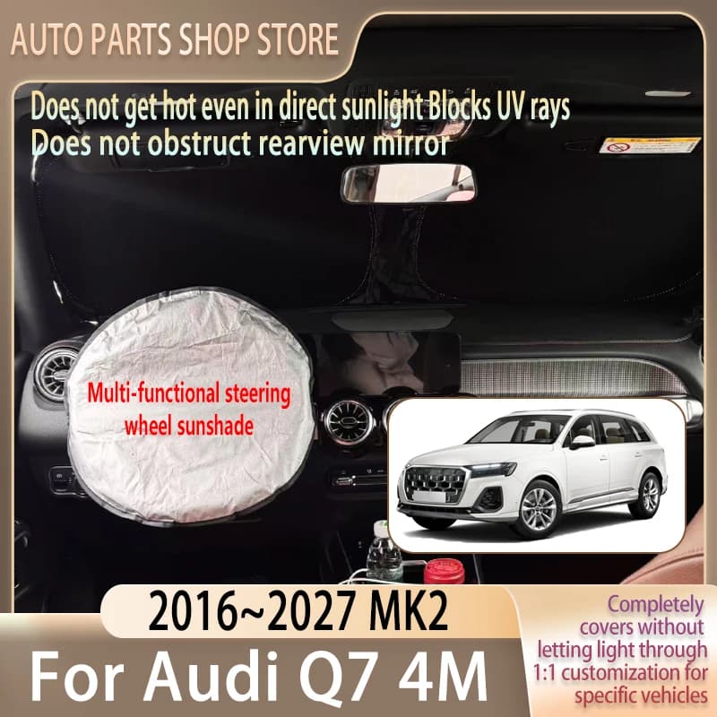 Per Audi Q7 4M 2016~2027 26 Volante Parasole Auto Rinfrescante Estivo Accessori Auto Parabrezza Anteriore Isolante Termico