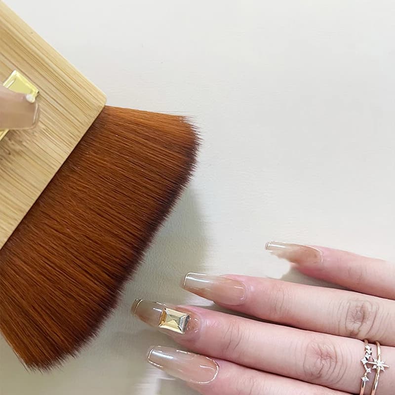 Strumento per nail art in legno Pulitore Spazzola per la pulizia della polvere Spazzola per unghie artistica morbida Gel per smalto UV acrilico Manicure Pedicure Strumento pulito Salone