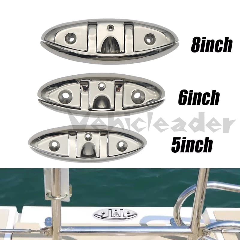4.5/5/6/8 pollici di Grado Marino Barca In Acciaio Inox Pieghevole Pull Up Bitta Dock Deck Marine Hardware Linea Corda Bitta per Yacht Barca