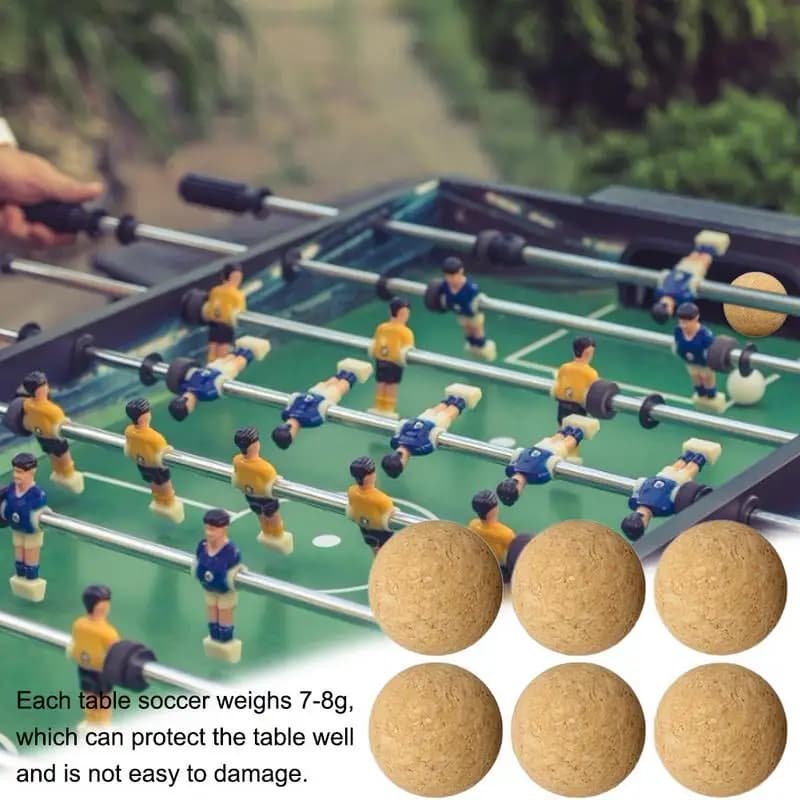 1 pz/6 pz/12 pz 36mm sughero in legno massello biliardino pallone da calcio calcio bambino piede fussball tavolo da calcio