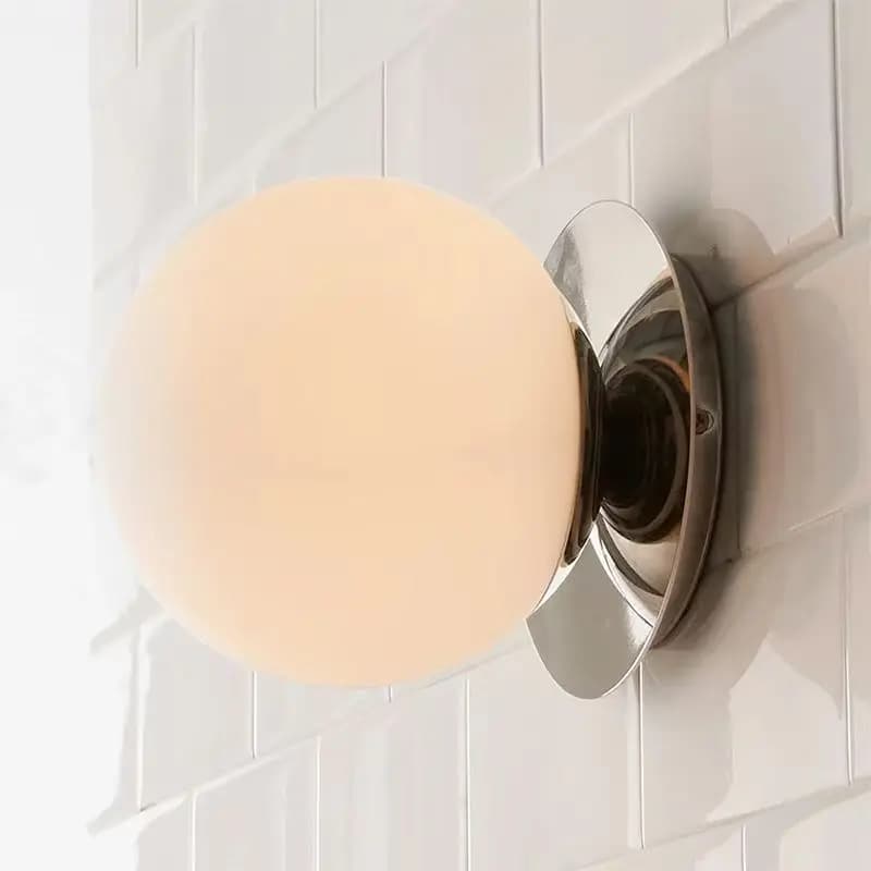 Lampada da parete in vetro nordico globo specchio da bagno lampada da parete anteriore lampada da parete per letto camera da letto minimalista moderno