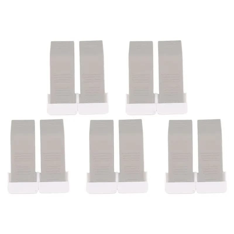 ABAH-Set di 10 Fermaporta Premium Resistenti in Gomma con Supporto Decorativo - Perfetti Fermaporta (Grigio)