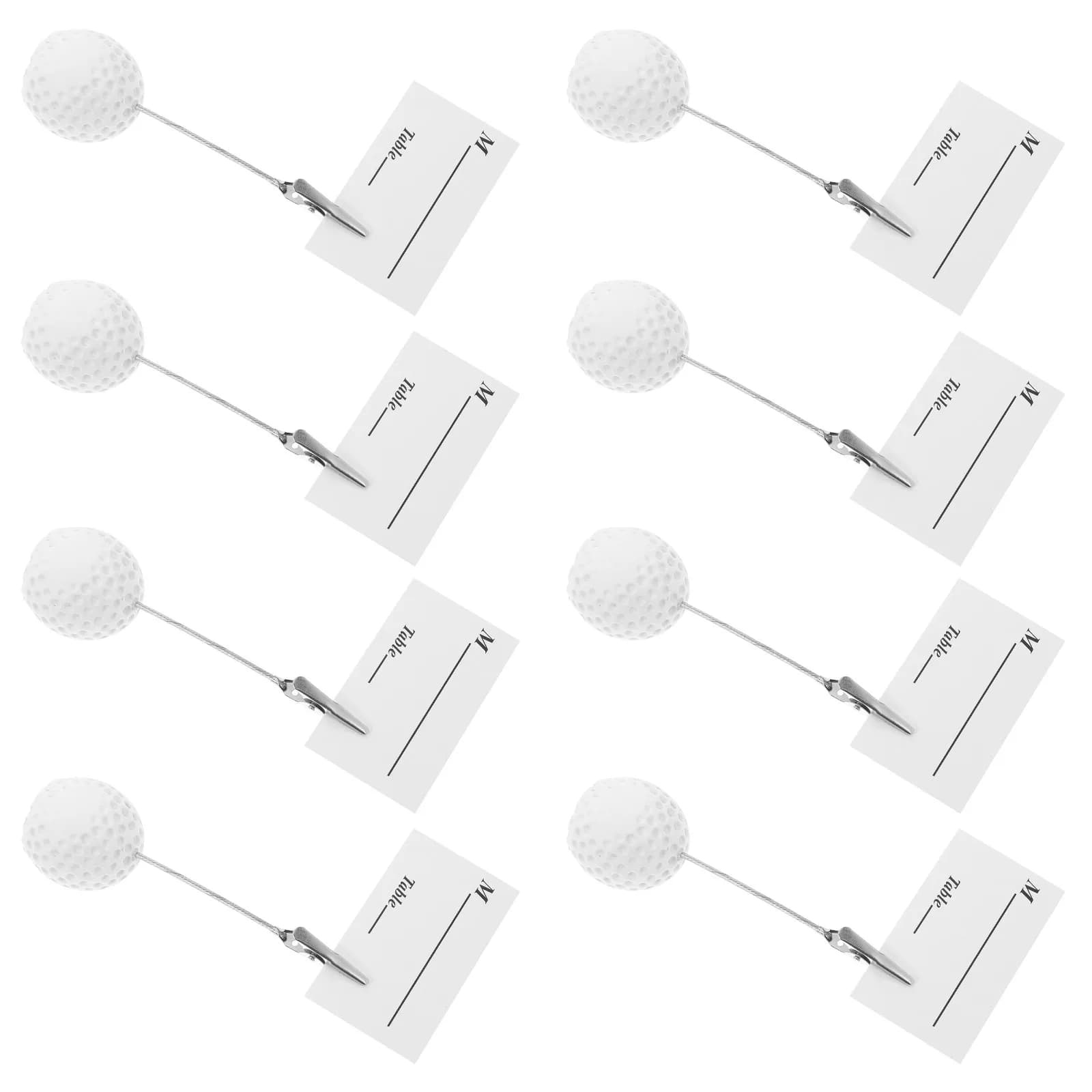 8 Pezzi Porta Biglietti da Visita a Forma di Pallina da Golf, Eleganti Supporti per Targhette Nomi per Matrimoni, Feste, Espositori da Tavolo, Accessori per Foto e Biglietti da Visita