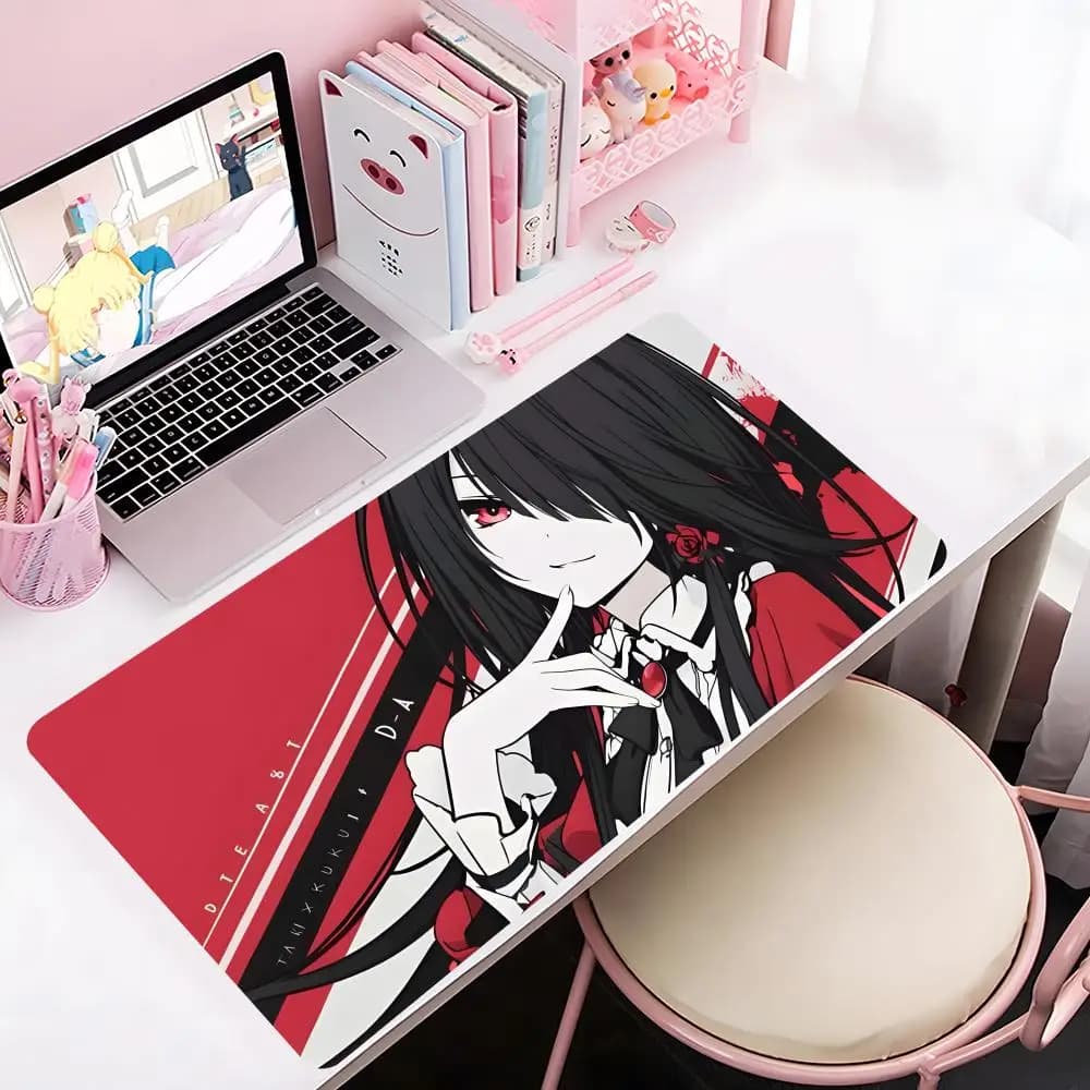 Tappetino per mouse anime U-unbreakable Machine-Doll, grande, per gaming, con bordi rinforzati, spesso, per tastiera e scrivania del computer, 1 pezzo.