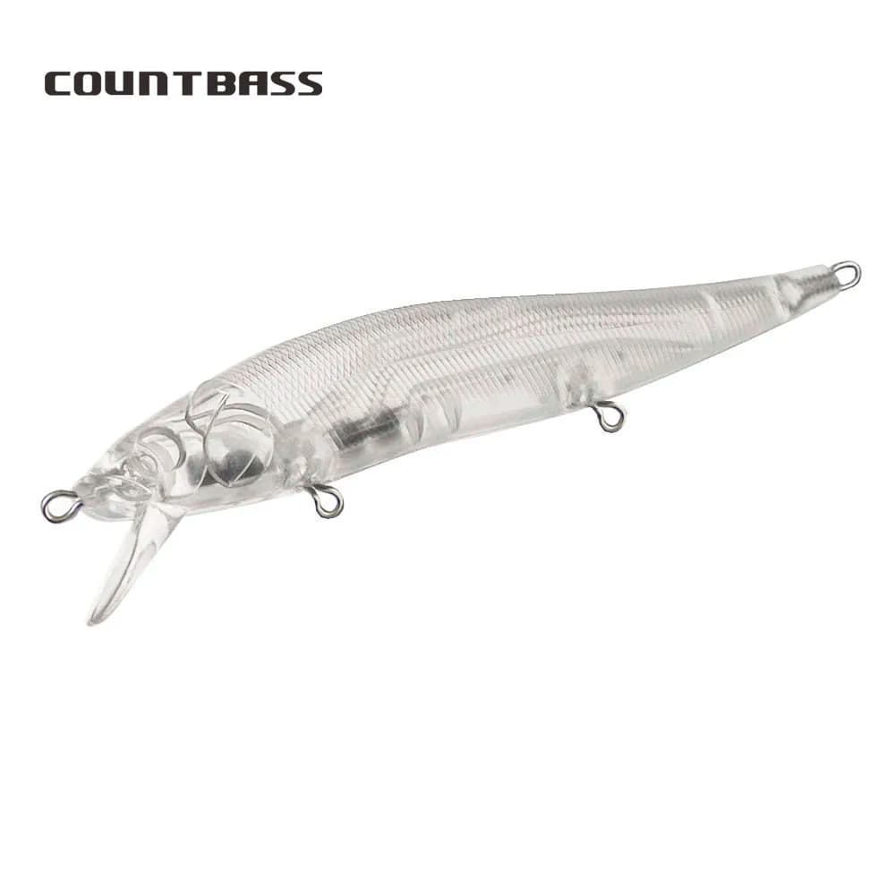 Countbbass 10 pezzi corpi di esca dura vuota, 110 mm/4,3" 11,5 g/0,4 once, esche per pesciolini galleggianti, esche da pesca non verniciate, Wobblers
