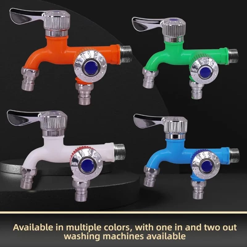 Splash-Proof Dual-Control Plastic Faucet Multi-Function Household Kitchen Washing Machine Splicer Dual-Use Splicer for Home