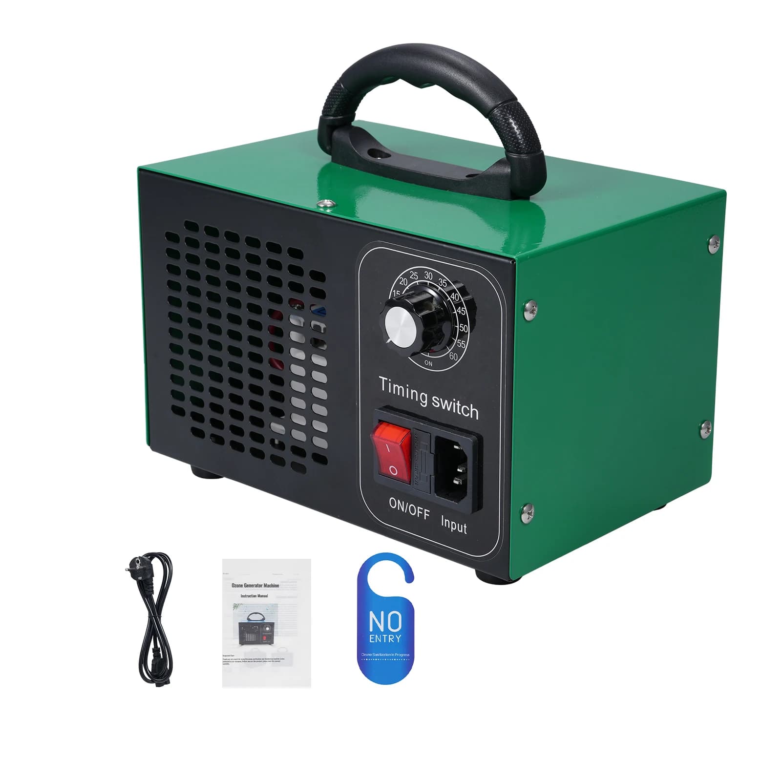 Generatore di Ozono 45.000mg/h, Purificatore d'Aria O3 Industriale/Domestico, Deodorante per Aree di 2500 Piedi Quadrati, Alta Capacità di Ozono
