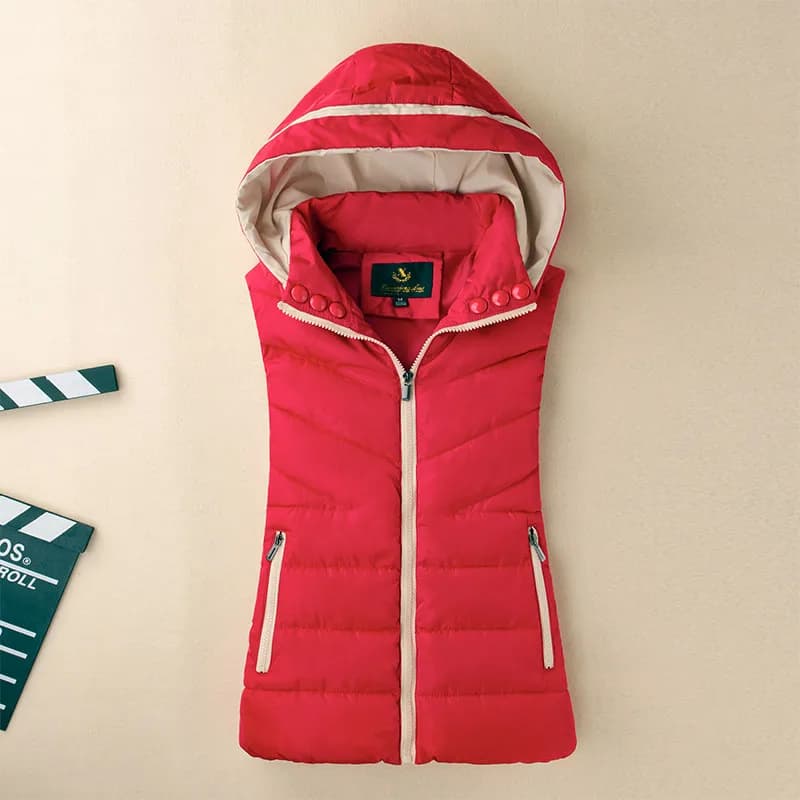 Gilet di cotone Giacca da donna 2025 Inverno Nuovo gilet marea di grandi dimensioni Colletto sottile Cappotto corto coreano senza maniche Capispalla femminile