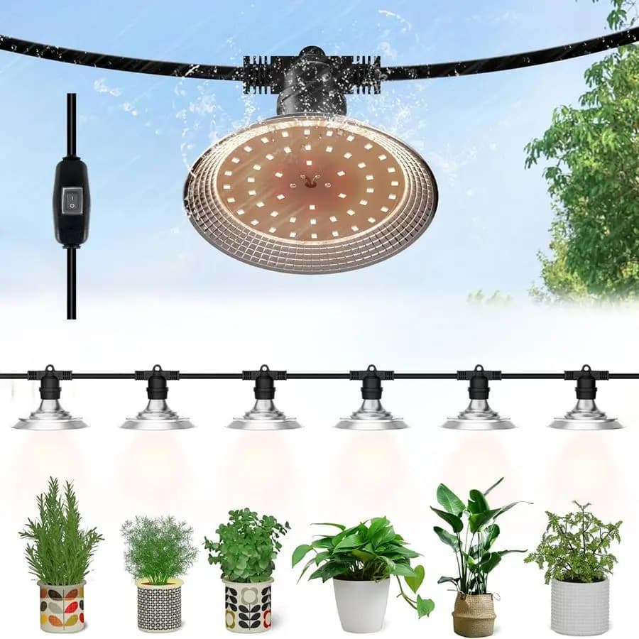 LED Lamp for Cultivation, Light Waterproof for Growth Plants, Complete Mirror Light 21 FT, Fit for Garden, Farm, Flowers, Semi