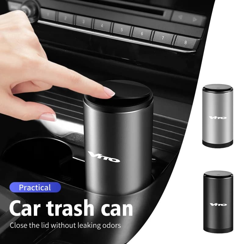 For Mercedes Benz Car Dustbin Waste Rubbish Basket Bin Organizer Storage Bag Auto Accessories W124 W203 W204 Vito Sprinter Viano