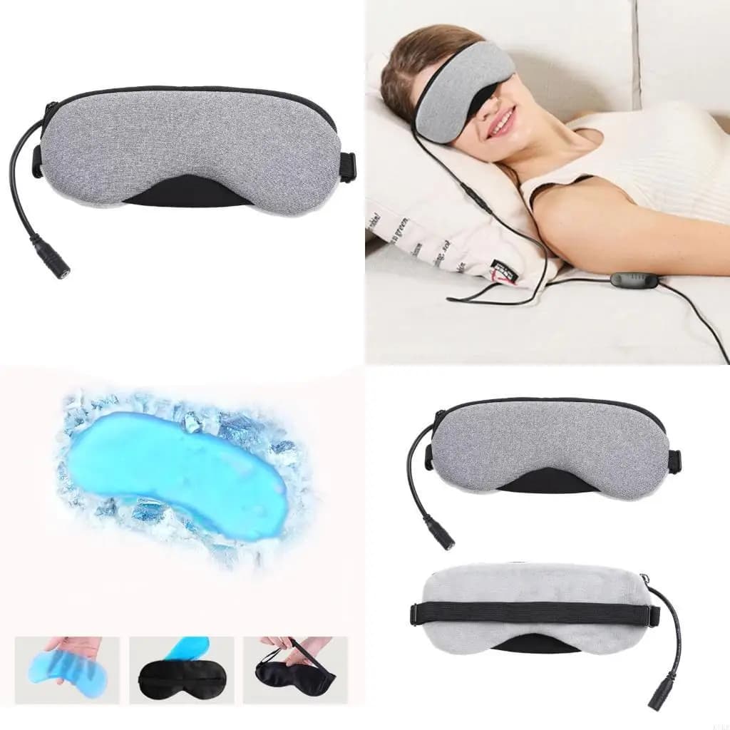 Electric Heated Eye Mask for Sleeping USB Warm Steam Dry Eyes Masks Heating