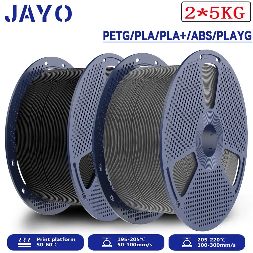 JAYO 3D PETG / PLA+ / ASB / PLA / PLA Matte / Printer Filament 2Roll*5KG Large Spool 1.75mm 3D Printing Materials for 3D Printer