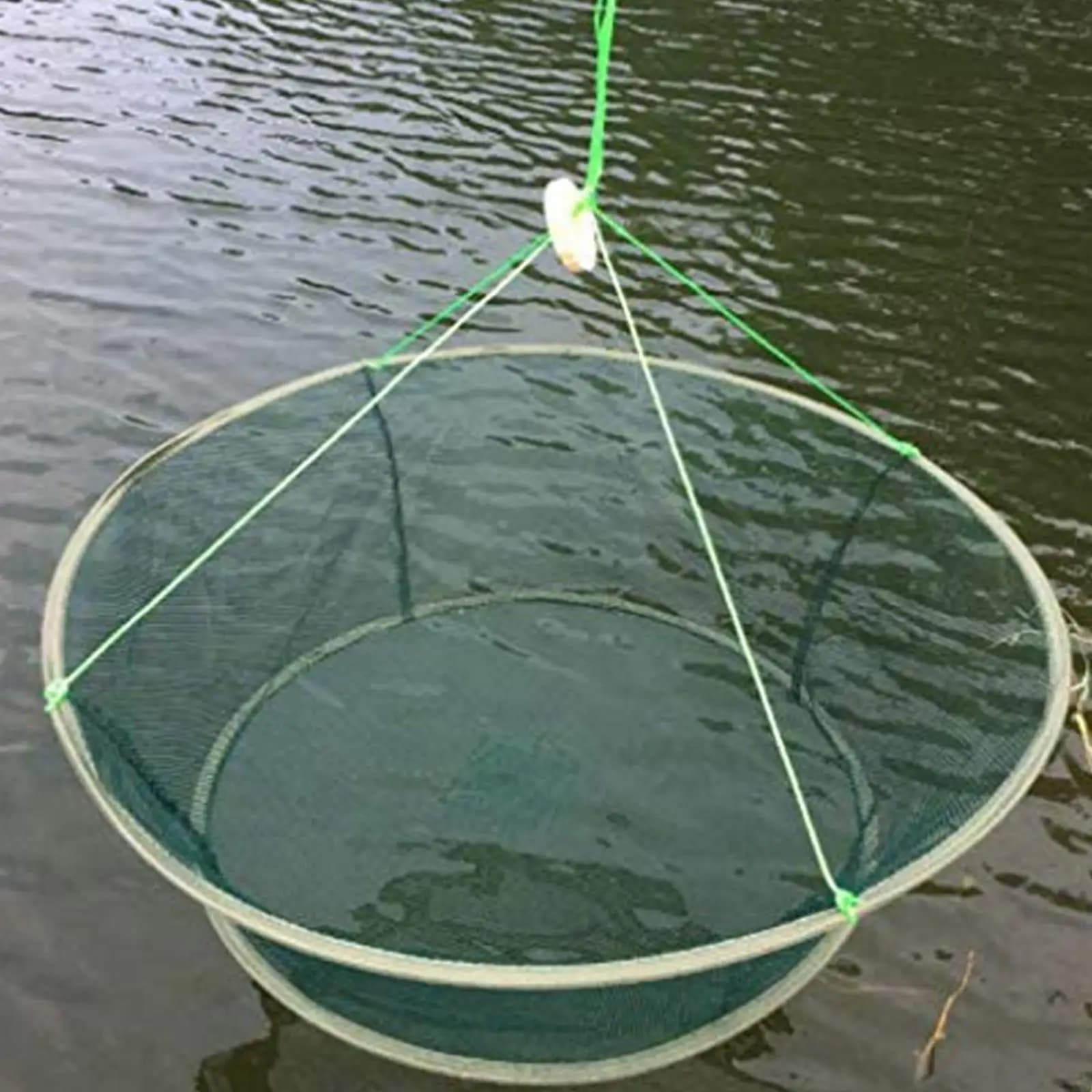 Foldable Fishing Net, Portable Crawfish Shrimp Crab Net & Basket Fish Nylon Net Trap For Freshwater & Saltwater Fishing