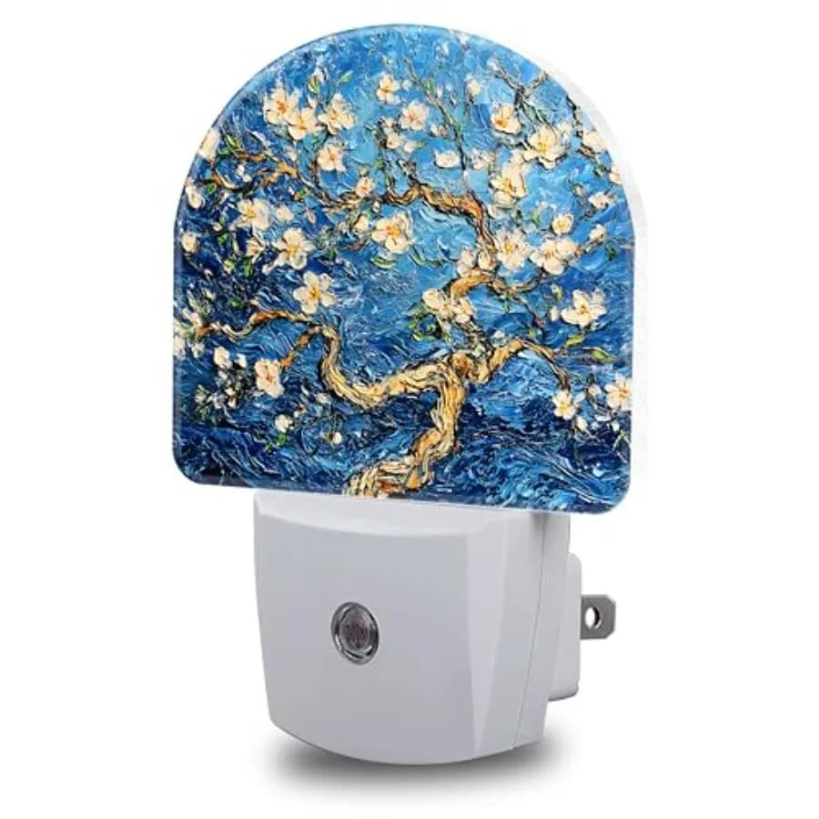 Night Lights Plug to Wall Night Light Dusk to Dawn Smart Sensor Decorative Round Led Lamp for Bedroom Kitchen Hallway Nightligh
