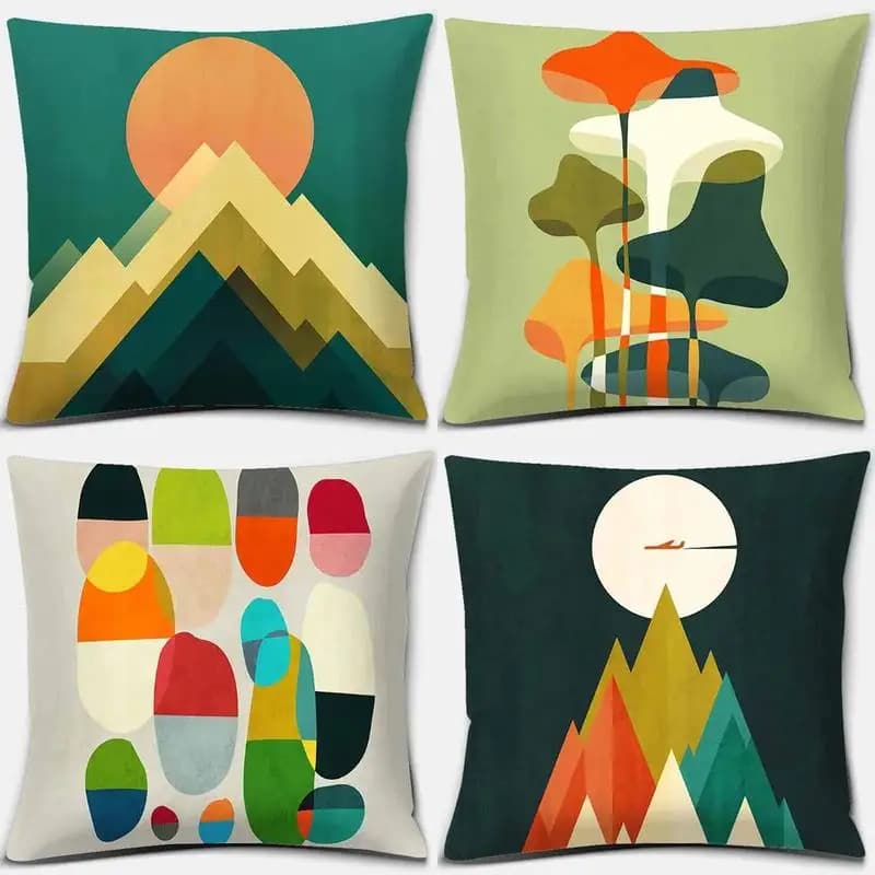 Home Decor Abstract Geometric Pattern Decorative Pillow Covers Pattern Cushion Cover Suitable For Sofa Bedroom Car Pillow Cover