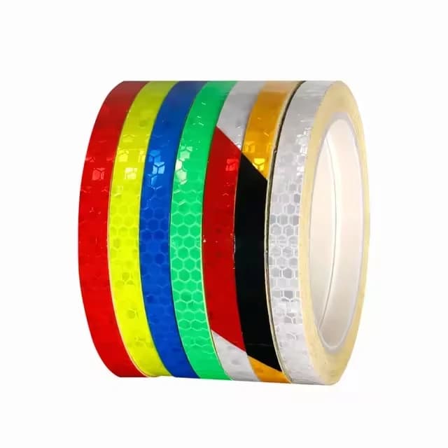 Adesivo riflettente per bici da ciclismo da 8 m Moto Scooter MTB Strisce riflettenti luminose per bicicletta Decalcomanie per nastro di avvertimento per ruota per auto