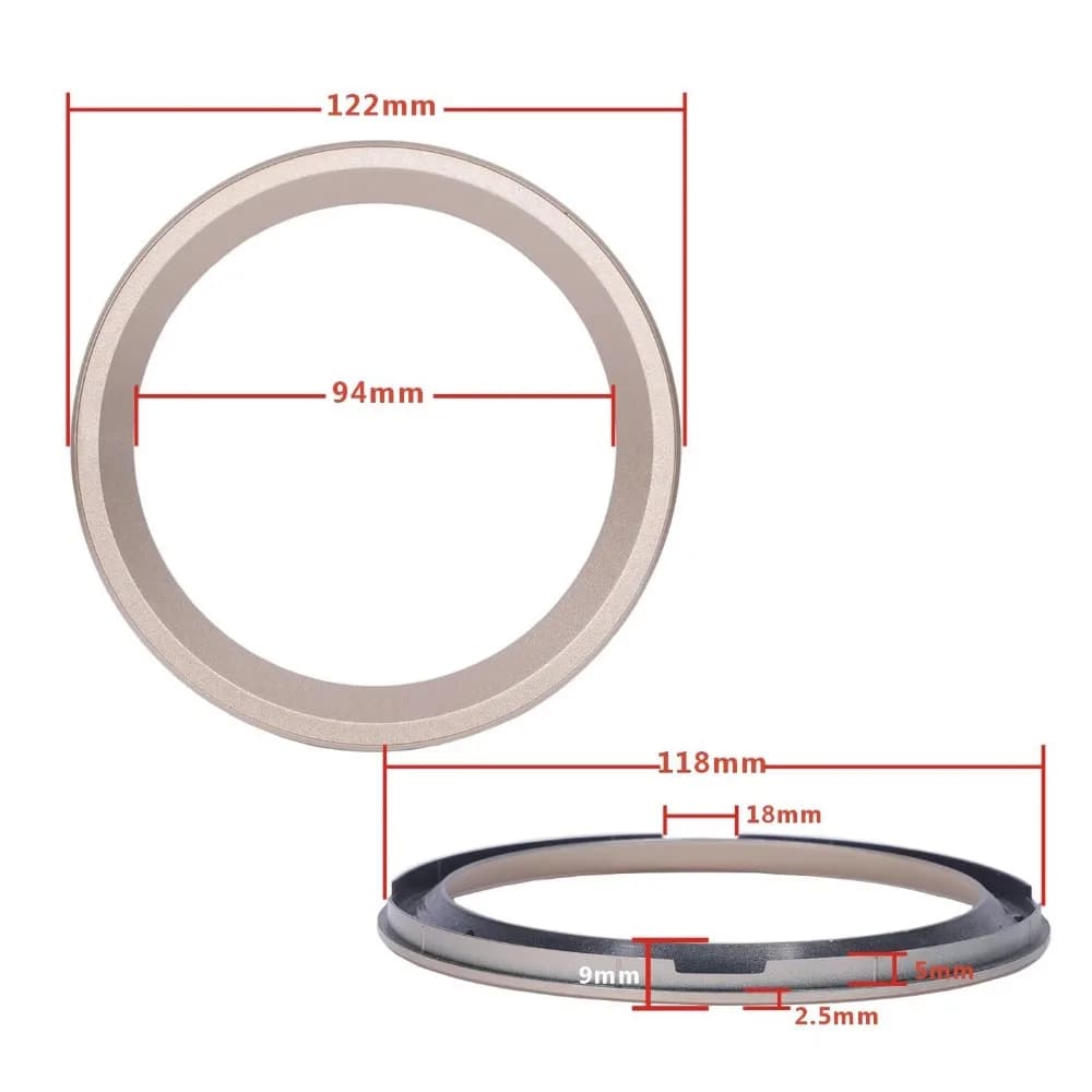 Trim Ring Grille Plastic Speaker Trim Ring 3/4/5/6.5/8 inch Black Silver Gold Speaker Bezel Loudspeaker Bezel