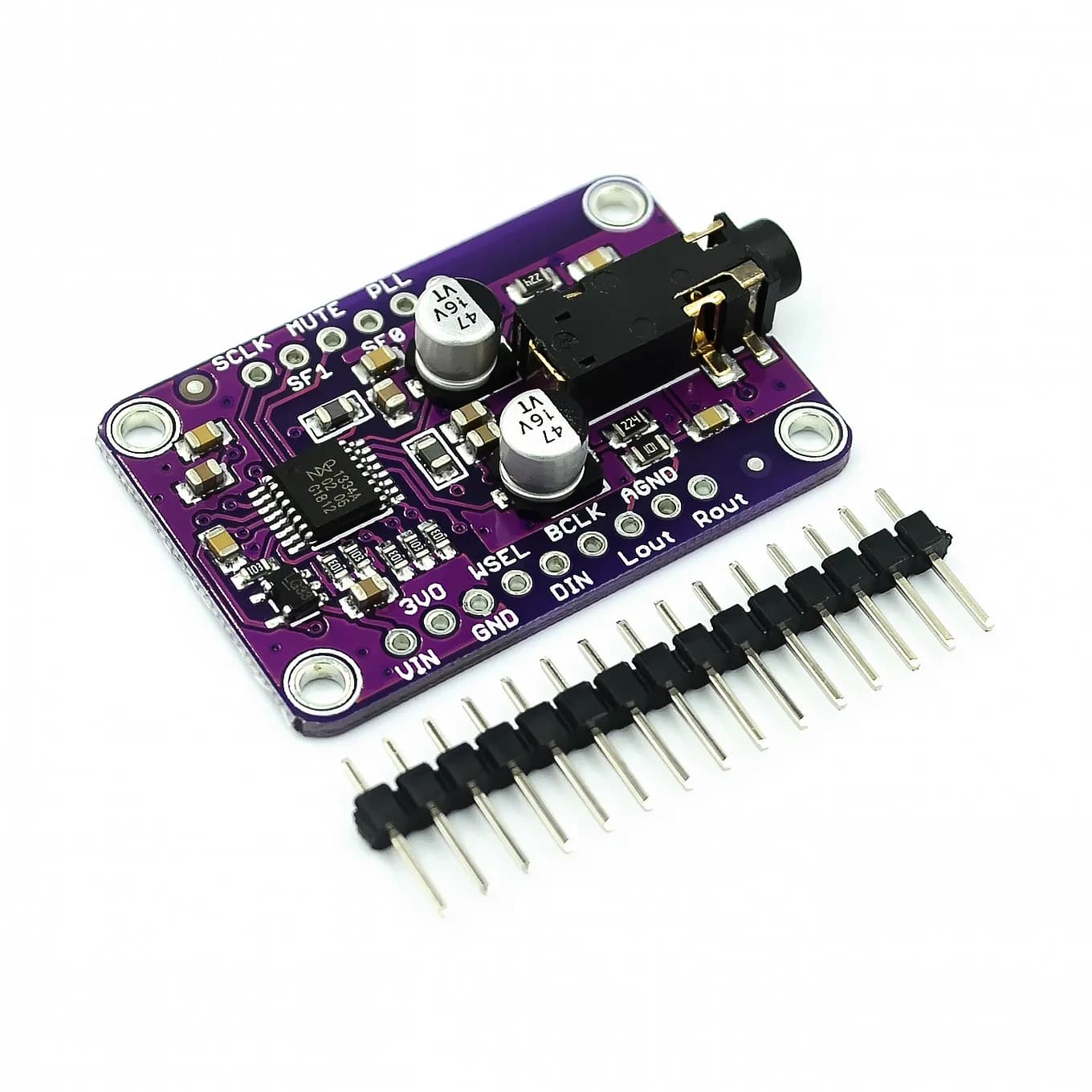 Module DAC 1334 UDA1334A DAC I2S stereo audio decoder module card for Arduino 3.3V - 5V