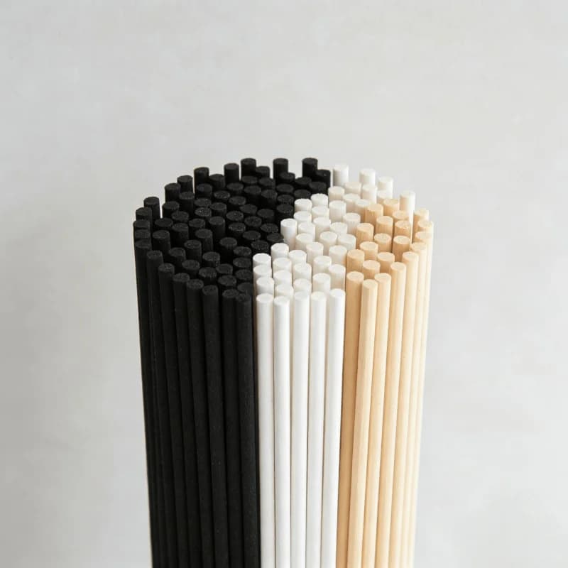 90Pcs 3mm*240mm Diffuser sticks, three colors: wood, black, white, diffuser sticks, flameless fragrance