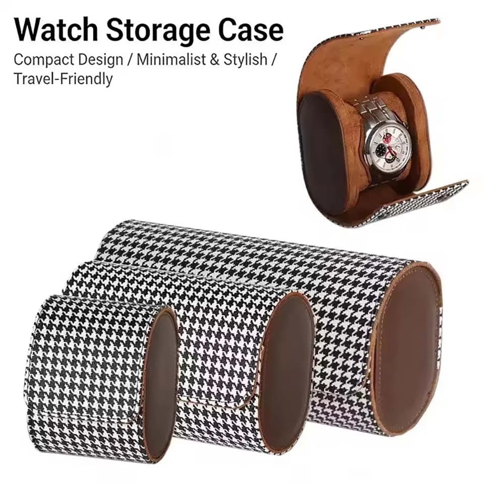 1/2/3 Slots Watch Roll Travel Case Watch Storage and Organizer-Secure Storage with Innovative Removable Pillows & Solid Dividers