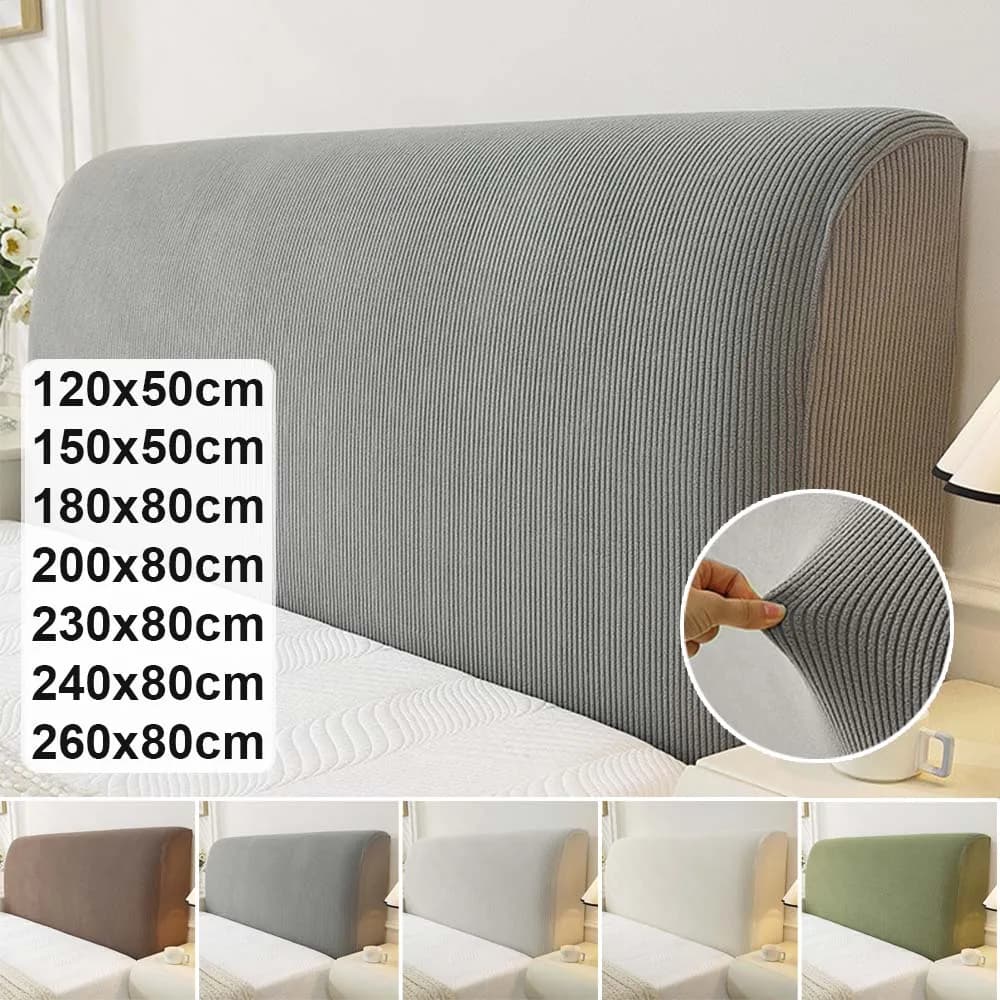 Stretchable Bed Headboard Cover Non-slip Elastic Full Coverage Bed Back Cover Washable Dustproof Furniture Protector for Bedroom