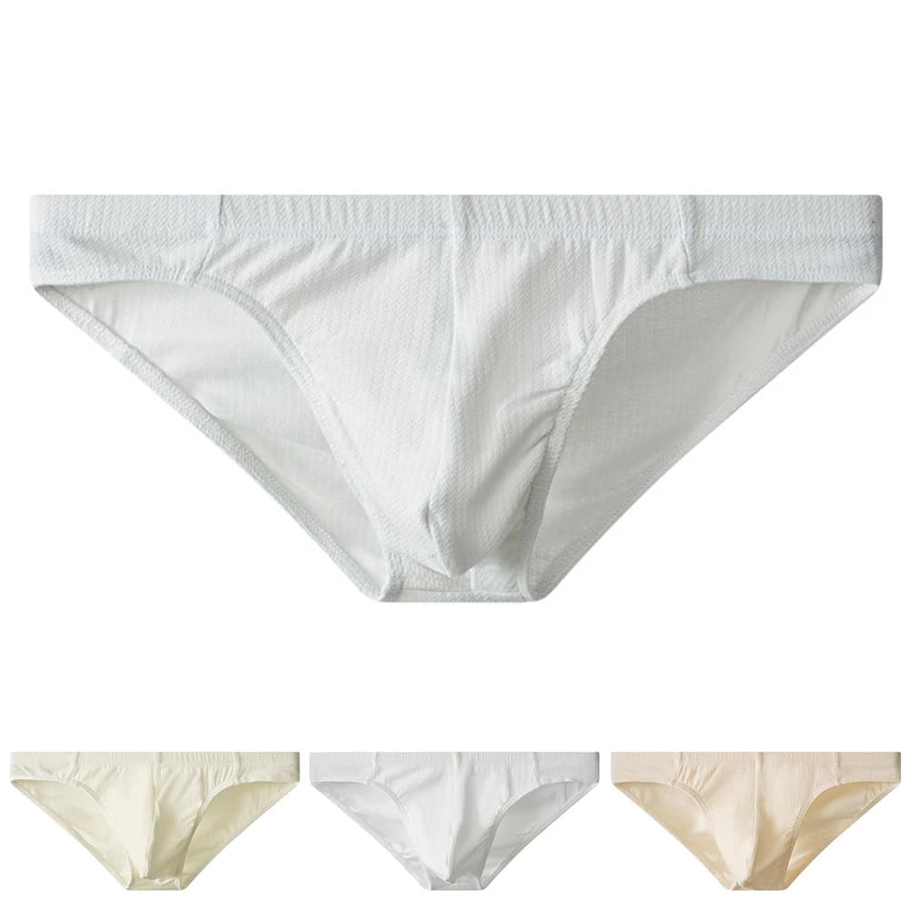 M L Size Underwear Soft Comfortable Cotton Blend Briefs Breathable Pouch Men Hombre Panties Jockstrap White Color