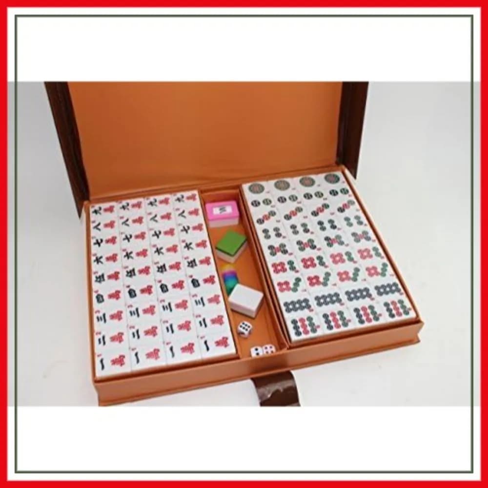 Set di Mahjong da 144 Tessere, Tessere Numerate Facili da Leggere da 1,45 Pollici per Serate di Gioco