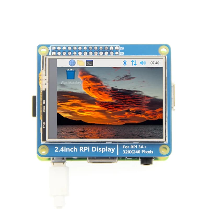 Display LCD TFT a colori Raspberry Pi da 2,4 pollici, compatibile con Raspberry Pi 3A+/3B+