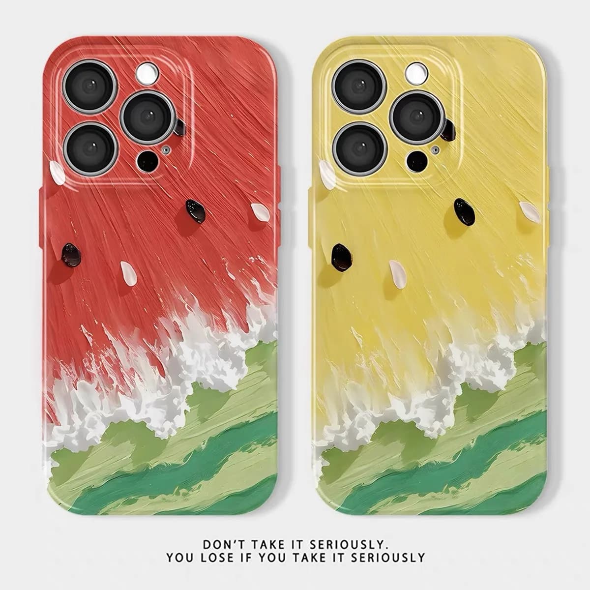 Cover per telefono in acrilico con doodle di anguria rossa e gialla per IPHONE 17 Air 16E 15 PROMAX 14 Plus 13 12 MINI 11 16Plus