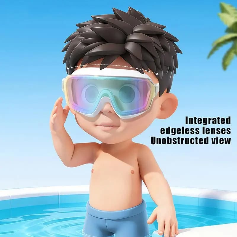 Occhialini da Nuoto per Bambini All'ingrosso, Antiappannamento, Ampia Visuale, con Tappi per le Orecchie, per Immersioni Subacquee