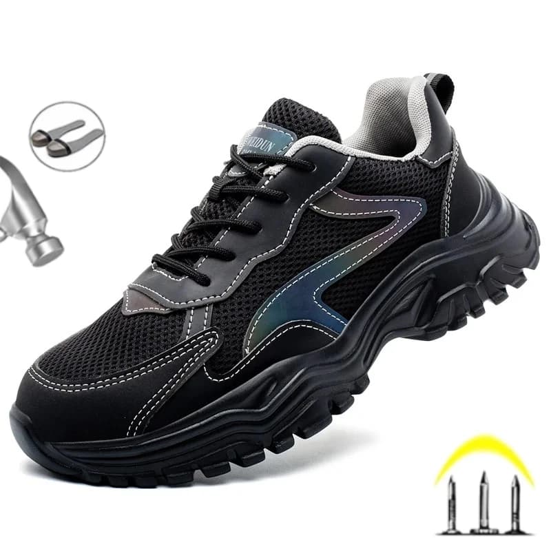 Women's Anti-injury Shoes with Composite Toe, 6KV Insulation, Light Shoe Anti- Shoe, Indestructible Boots for Work Protection