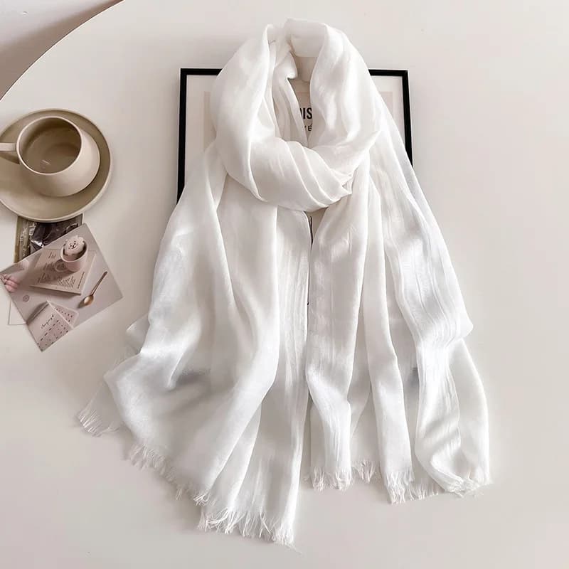 100*190 cm di Grandi Dimensioni di Colore Solido Sciarpa Delle Donne di Cotone di Lino Sensazione di Viaggio Protezione Solare Scialle Nappa Fazzoletto Da Collo Musulmano Hijab Avvolge