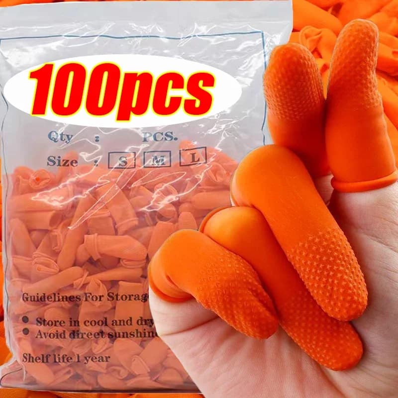 S/M/L Copri dita usa e getta Guanti protettivi antistatici per la punta delle dita Gomma per la casa Strumenti per la pulizia antiscivolo Industria Ditali Culle