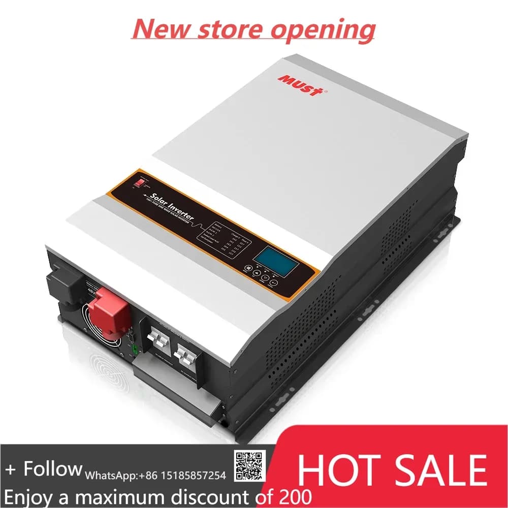 Inverter solare off grid da 12 kW con pannelli solari da 360 W Batteria agli ioni di litio lifepo4 da 200 Ah Sistema solare completo da 48 V per la casa