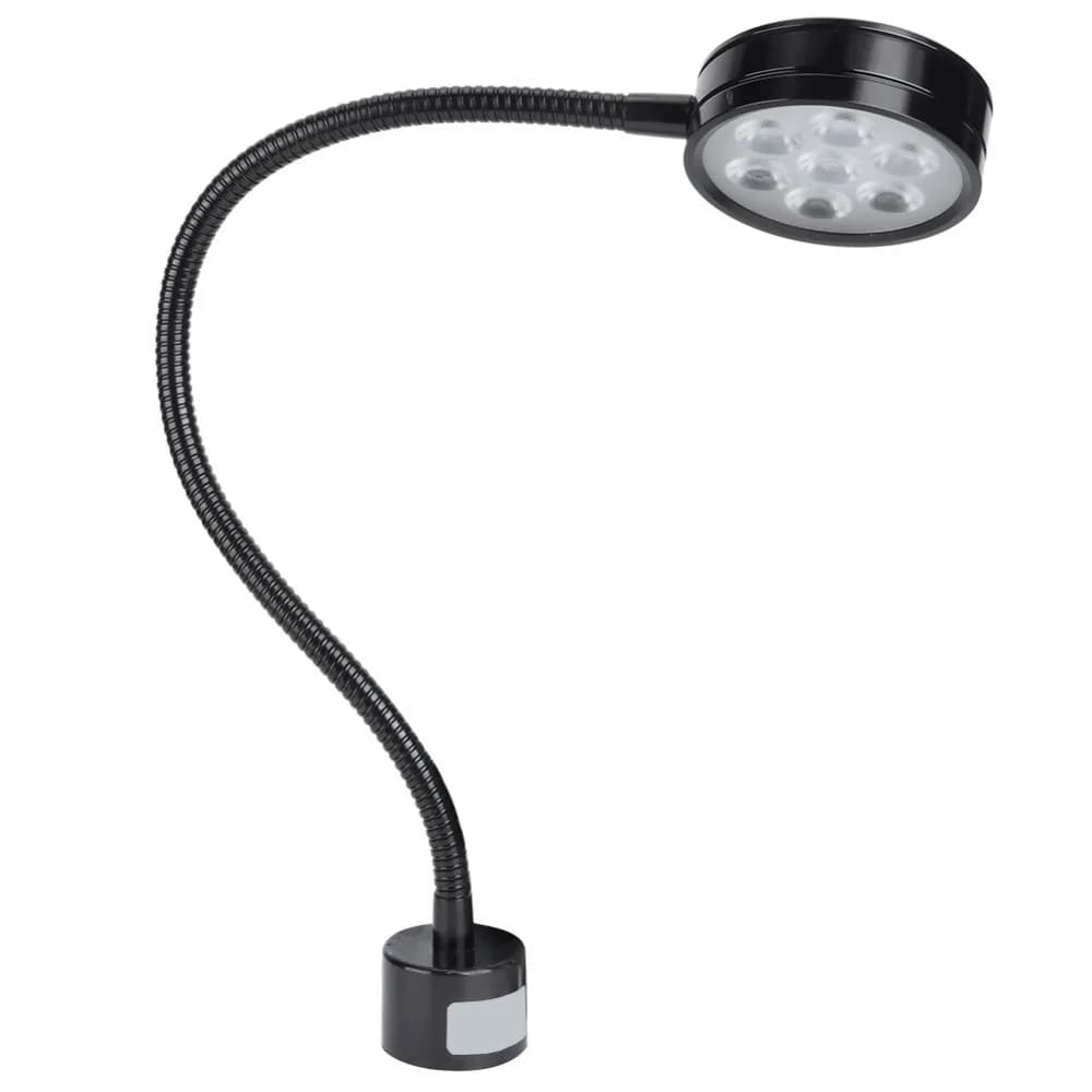 Lampada da Lavoro LED 7W per Scrivania, Luce Bianca 700 LM, Base Magnetica Rotonda, Illuminazione per Trapano a Colonna