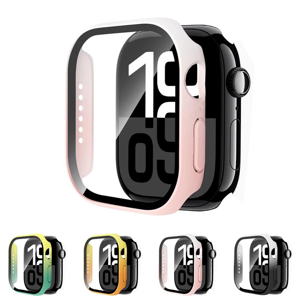 Custodia per Apple Watch con colore sfumato, protezione schermo per iWatch Serie 11 10 9 8 7 6 5 4SE (compatibile con misure 46mm, 42mm, 45mm, 41mm, 44mm, 40mm)