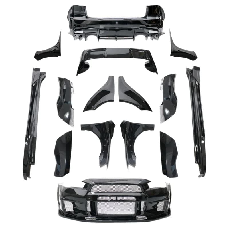Kit Widebody VARIS Stile GTR per Mitsubishi Lancer (Paraurti Anteriore/Posteriore, Minigonne Laterali, Parti di Modifica)