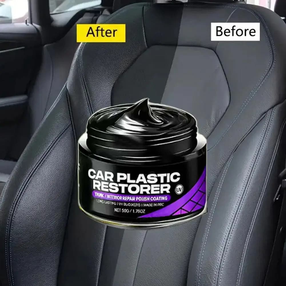 Restauratore di plastica per auto Ritorno al nero lucido Pannello interno per auto e rinnovo di lucidatura Cera Agente di rivestimento in pelle Riparazione di rivestimento automatico I3J7