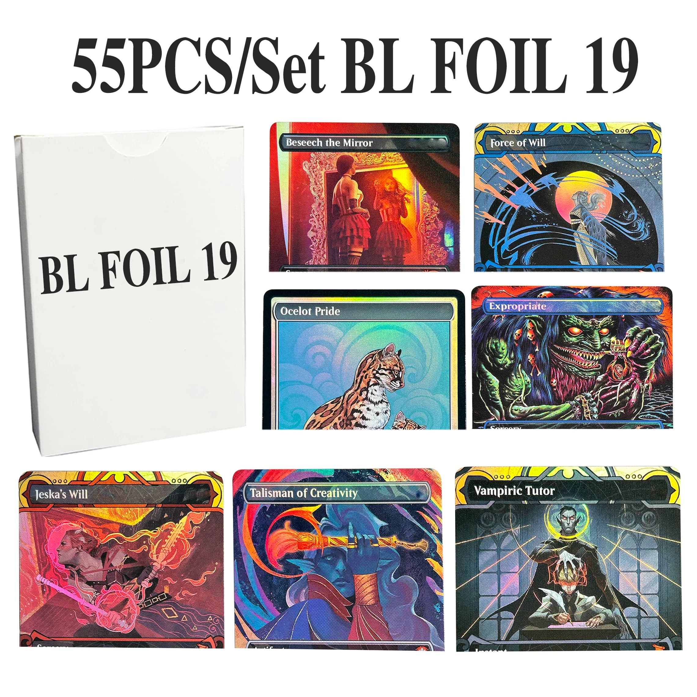 FOIL Abhorrent OculusSCH Beseech the MirrorSLD Force of Will Jeska's Will Vampiric TutorSOA BL FOIL19 Cards TCG Cards Board Game