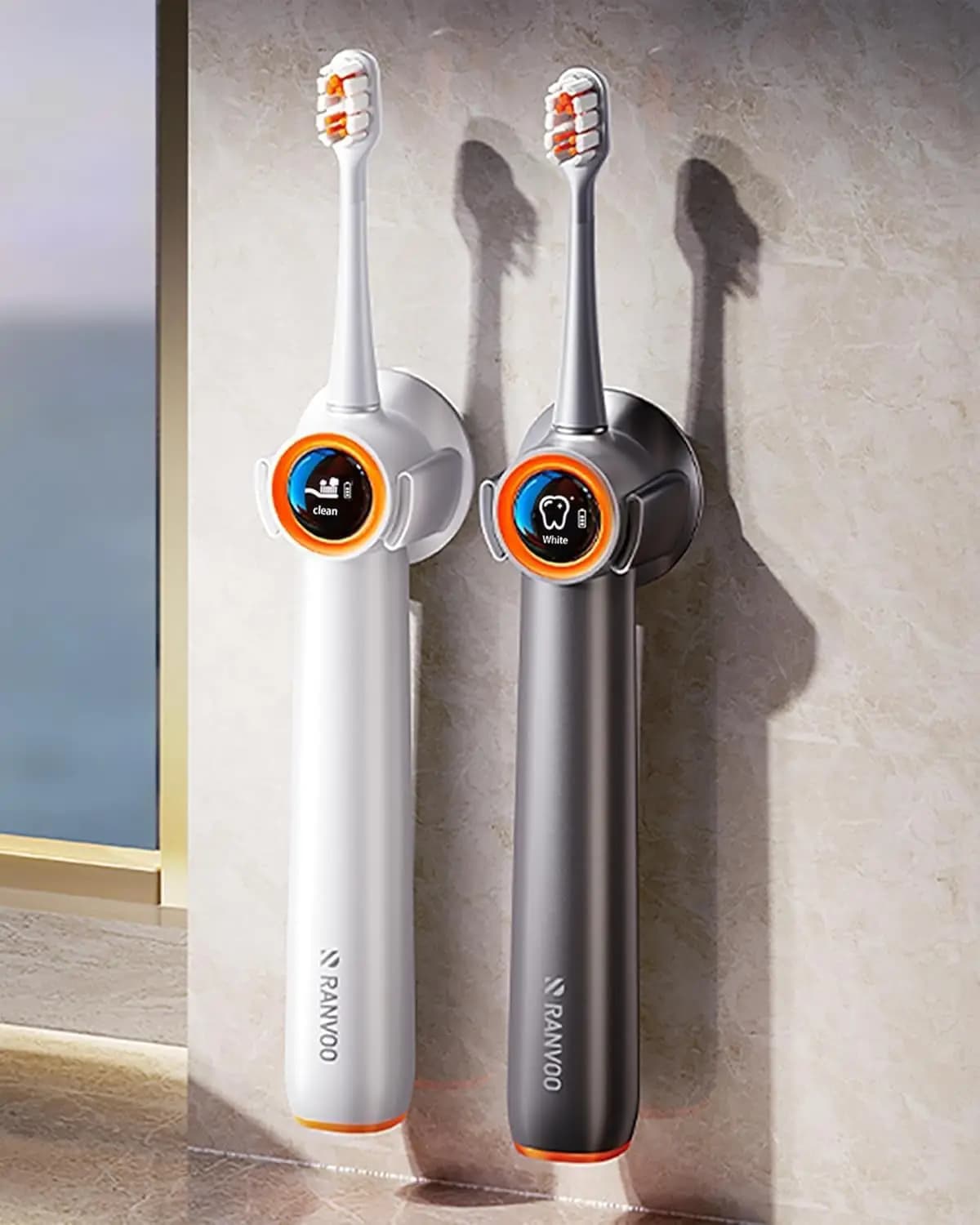 2-in-1 Sonic Electric Toothbrush with Vibration and Interdental Wire Function, Plaque Removal, Whitening, 60 Day Battery, Soft for Sensible Toothbrush