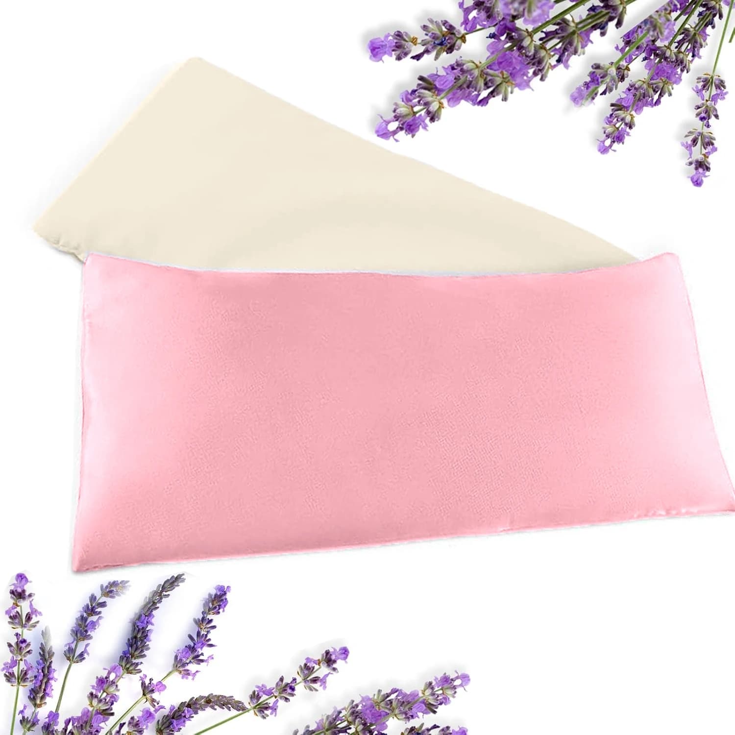 Lavender color eye cushion for yoga, relaxation, sleep, weighted mask for microwave, for dry eyes, warm and cold pack with aromatherapy