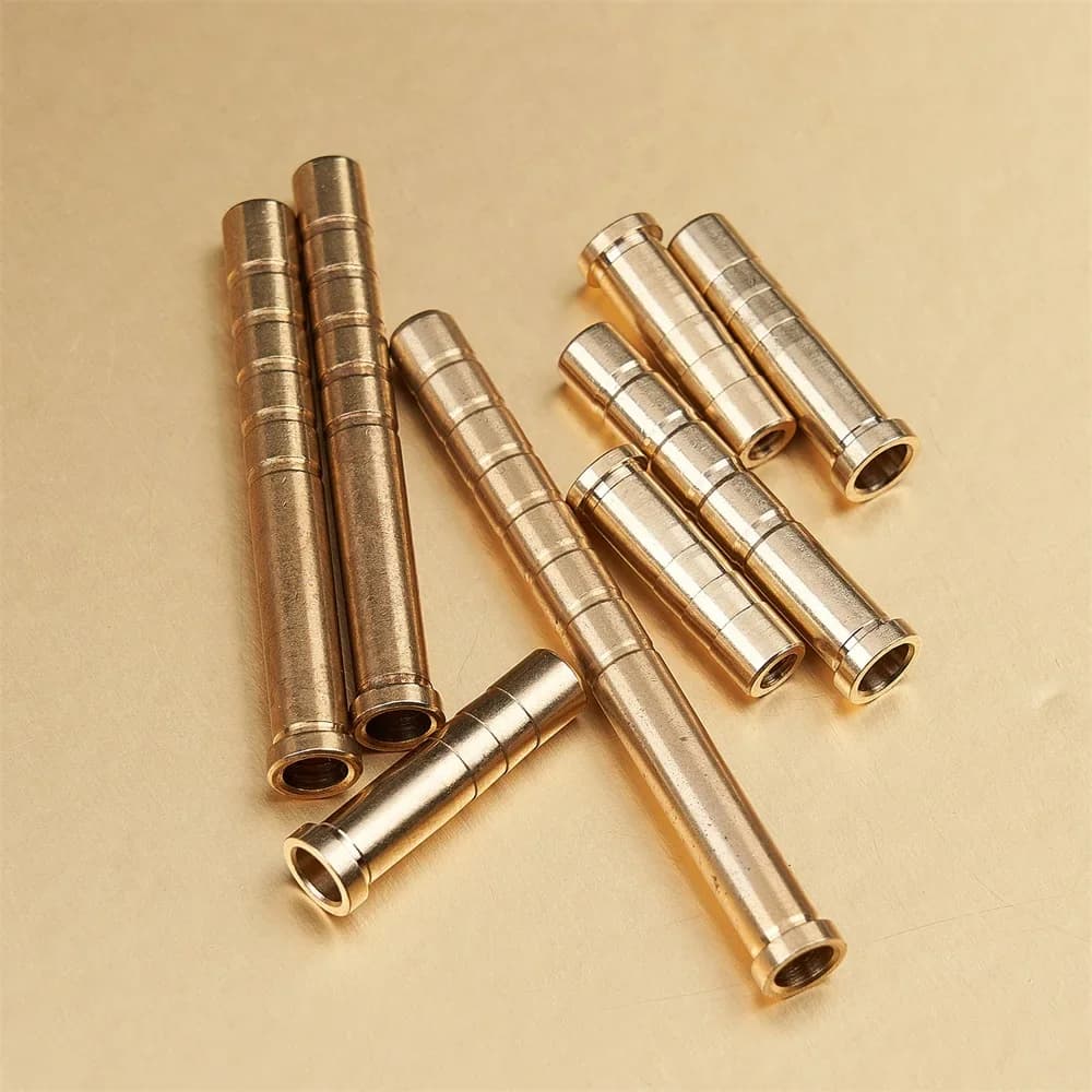 6 pezzi inserto per tiro con l'arco connettore base in ottone rame 37/50/100/150/200 grani per diametro 6,2 mm albero della freccia caccia tiro accessor